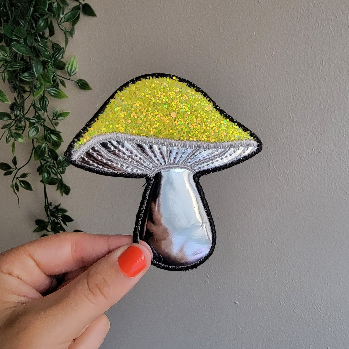 Who's a Giant Mushy Friend Embroidered Patch