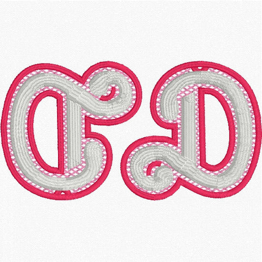 'D' Earrings FSL Embroidery File
