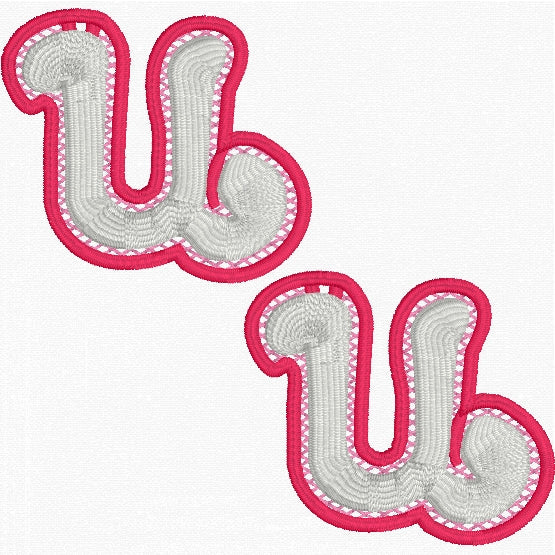 'D' Earrings FSL Embroidery File