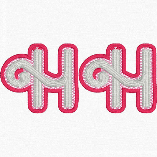'H' Dolly Earrings FSL Embroidery File