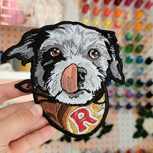 Embroidered Pet Portrait Patches