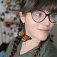 Traditional Monarch - Embroidered Butterfly Earrings