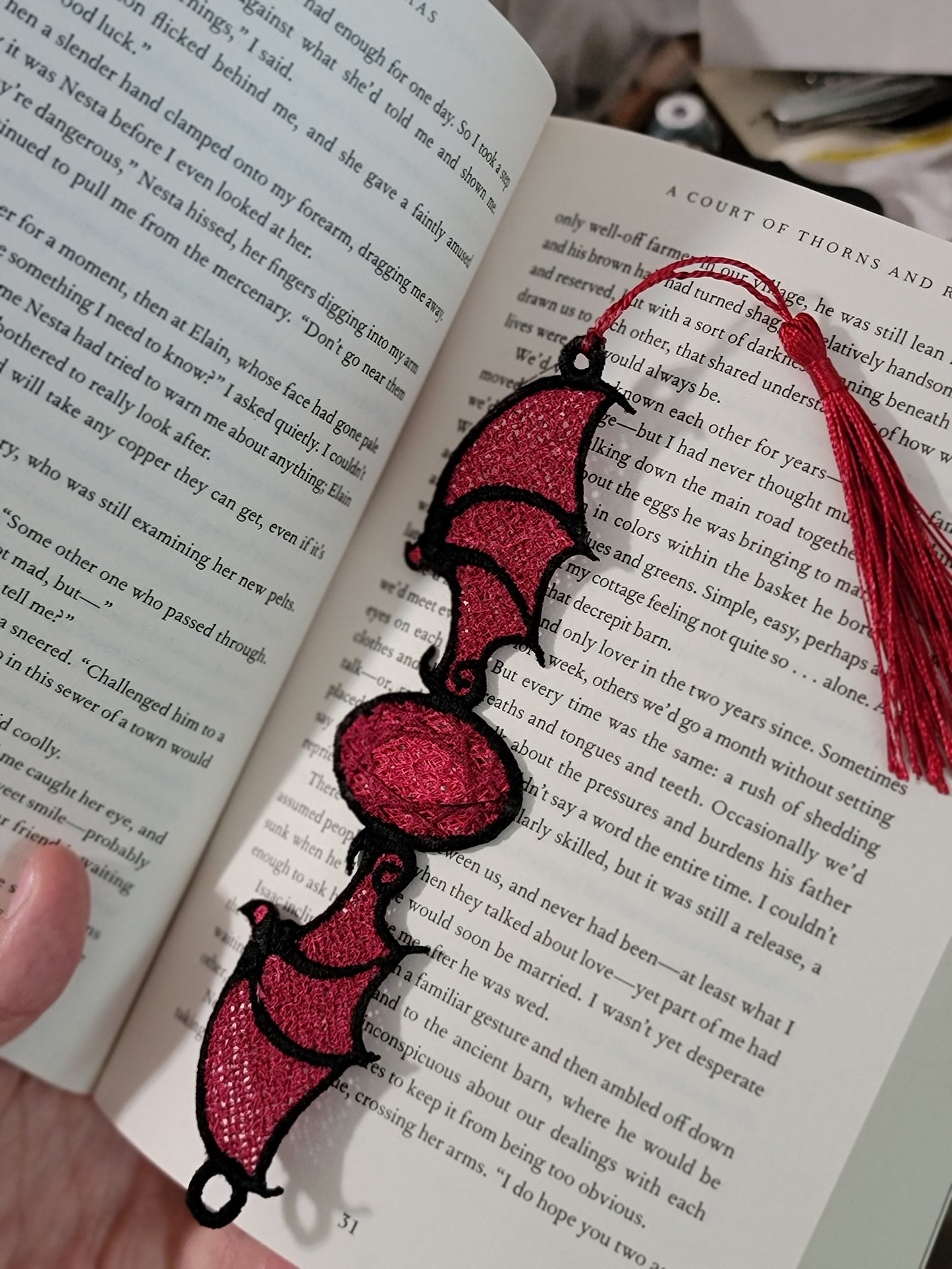 Dragon Wing Embroidered Bookmark Bracelets