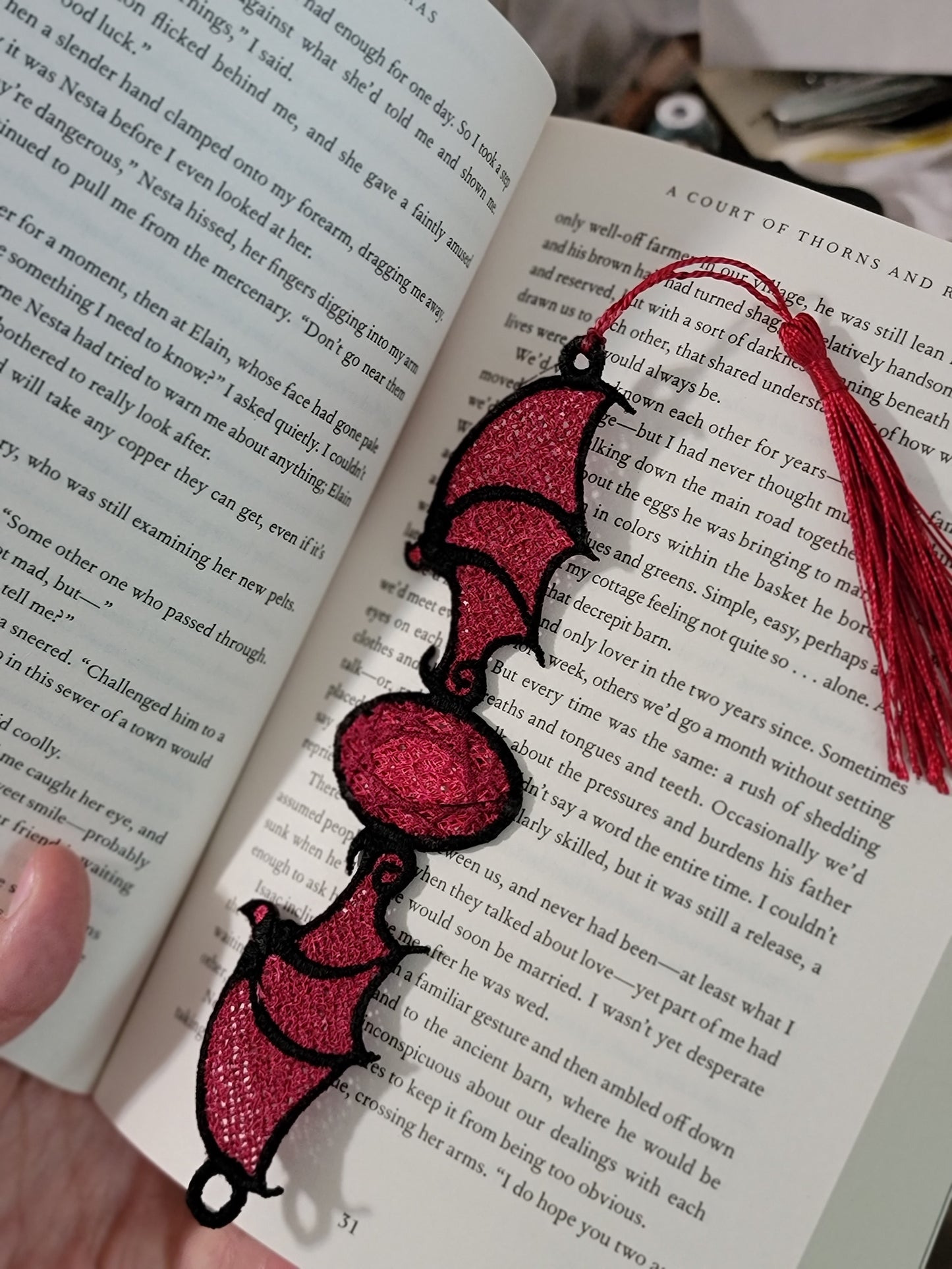 Custom Dragon Wing Embroidered Bookmark Bracelets - 1-2 Week processing