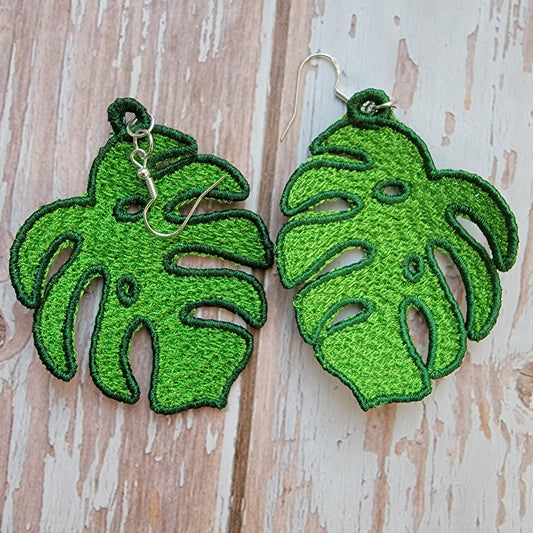 Mega Muscle Mommy Monstera Earrings