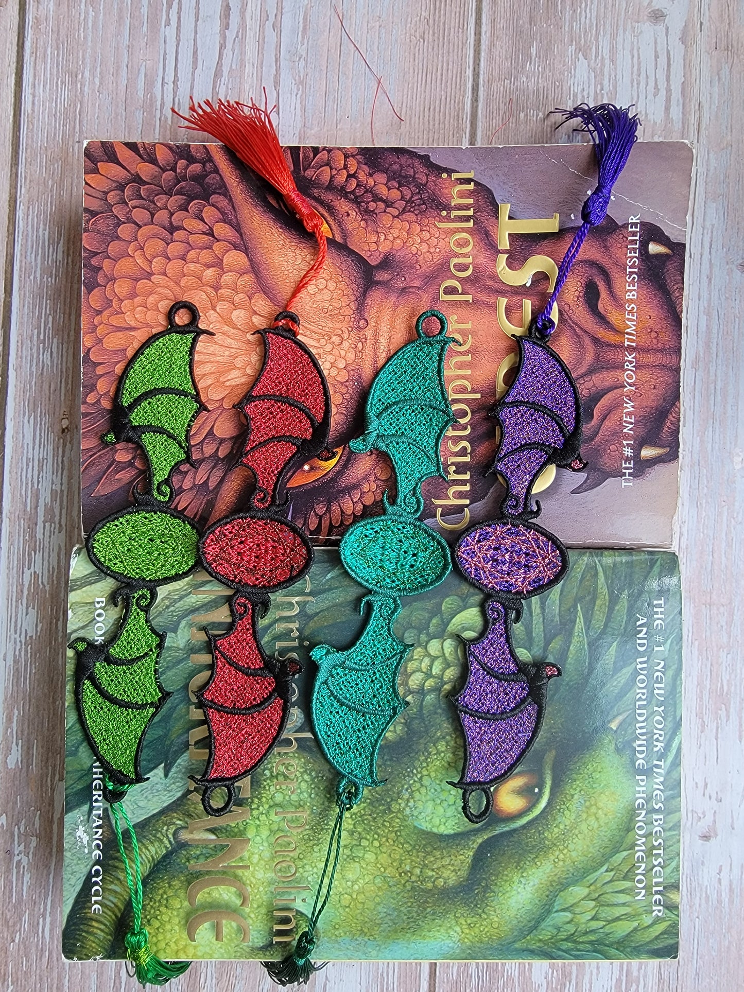 Custom Dragon Wing Embroidered Bookmark Bracelets - 1-2 Week processing