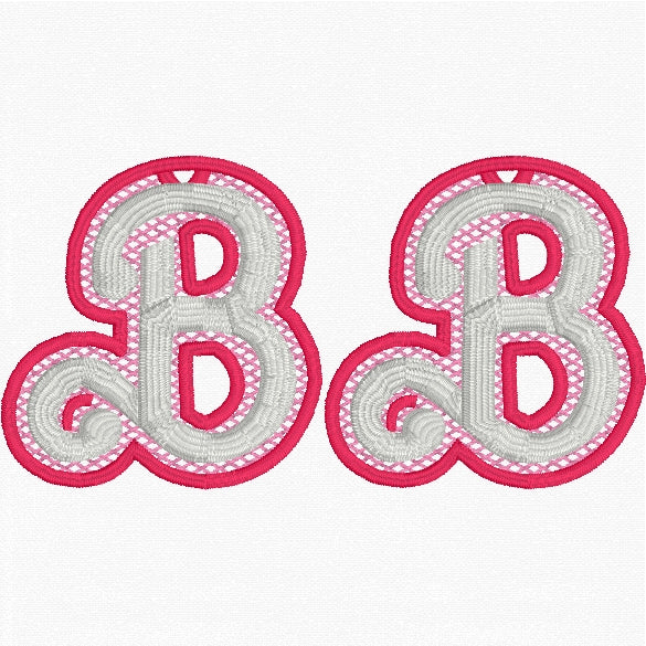 'E' Earrings FSL Embroidery File