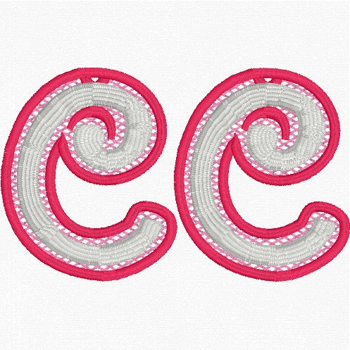 'C' Earrings FSL Embroidery File