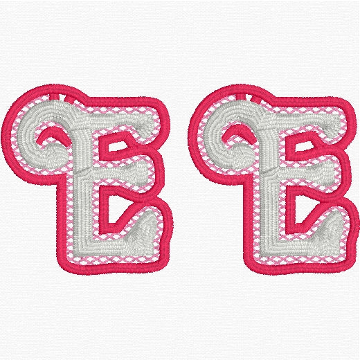 'C' Earrings FSL Embroidery File