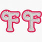 'F' Earrings FSL Embroidery File