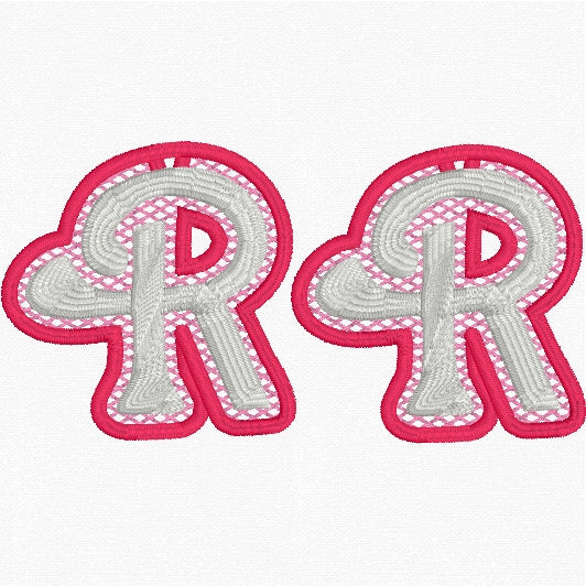 'R' Dolly Earrings FSL Embroidery File