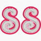 'C' Earrings FSL Embroidery File