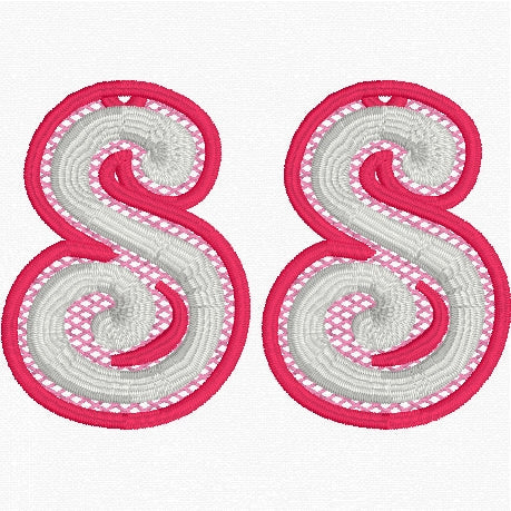 'U' Dolly Earrings FSL Embroidery File