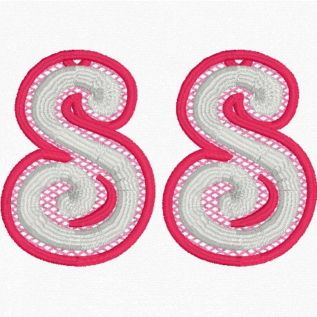 Pink Initial Earrings