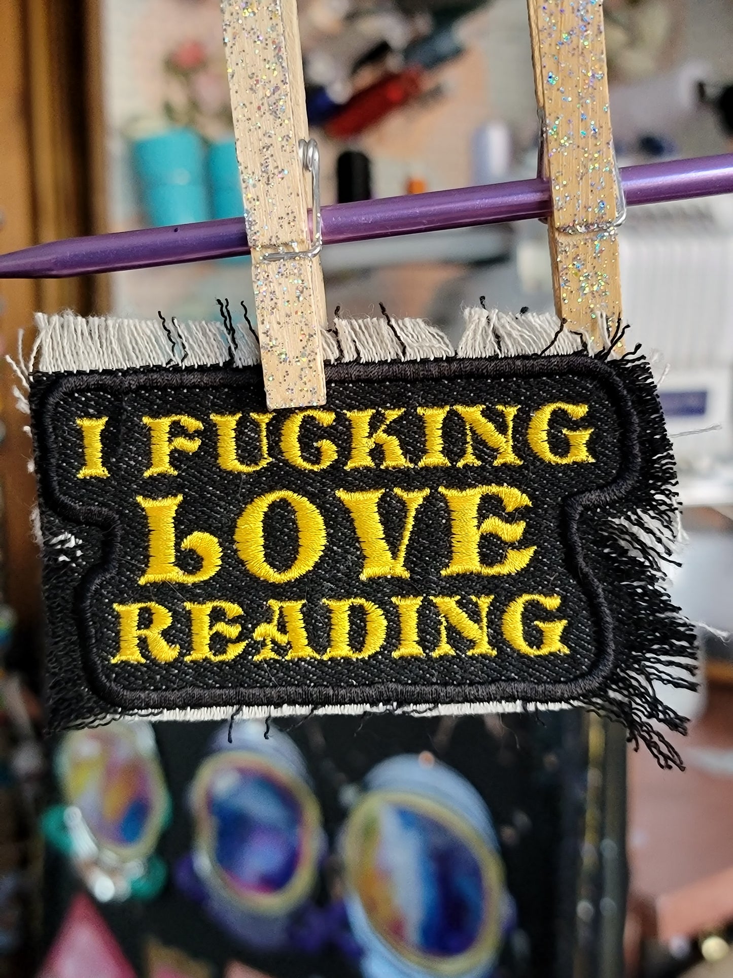 I F*cking Love Reading (Iron On Patch)