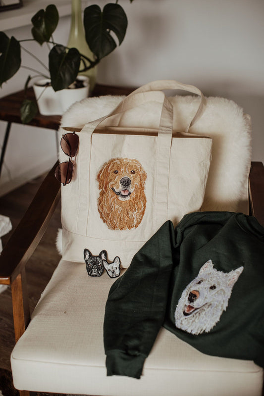 Custom Embroidered Pet Tote